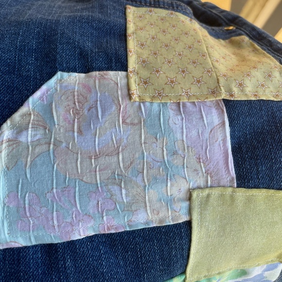 patchwork high rise upcycled jeans - Picture 12 of 16